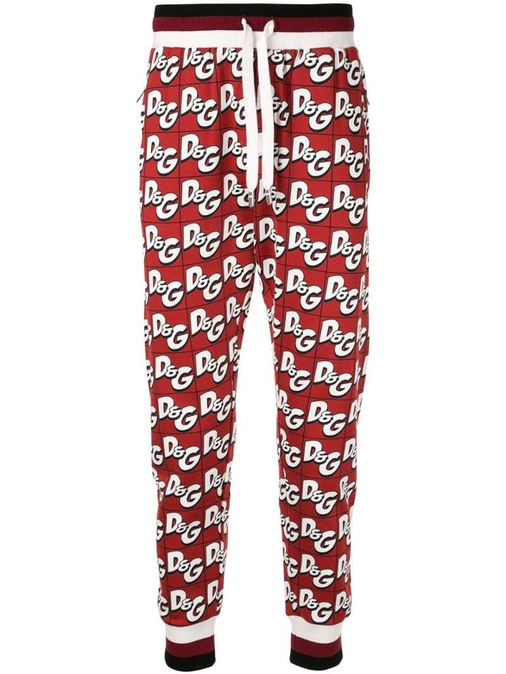 Dolce & Gabbana Dg Logo Track Pants - Red