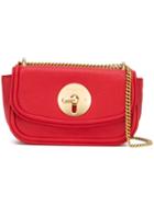 See By Chloé Small 'lois' Crossbody Bag, Women's, Red, Sheep Skin/shearling