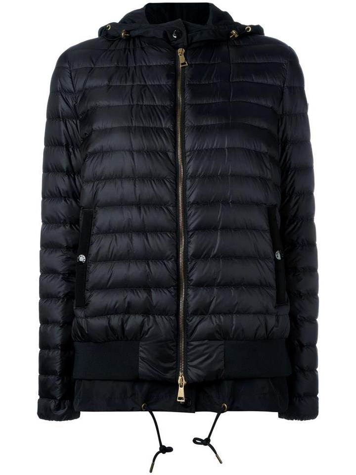 Moncler Layered Hem Padded Jacket, Women's, Size: 2, Black, Feather Down/polyamide