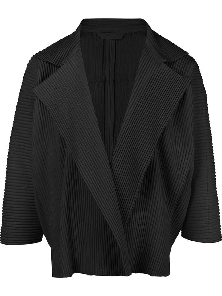 Homme Plissé Issey Miyake June Pleated Coat - Black