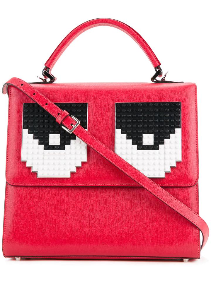 Les Petits Joueurs - Alex Tromp L'oeil Tote - Women - Calf Leather - One Size, Red, Calf Leather