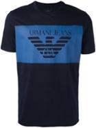 Armani Jeans Logo Print T-shirt, Men's, Size: Xl, Blue, Cotton