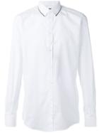 Dolce & Gabbana Lined Shirt, Men's, Size: 43, White, Cotton/silk
