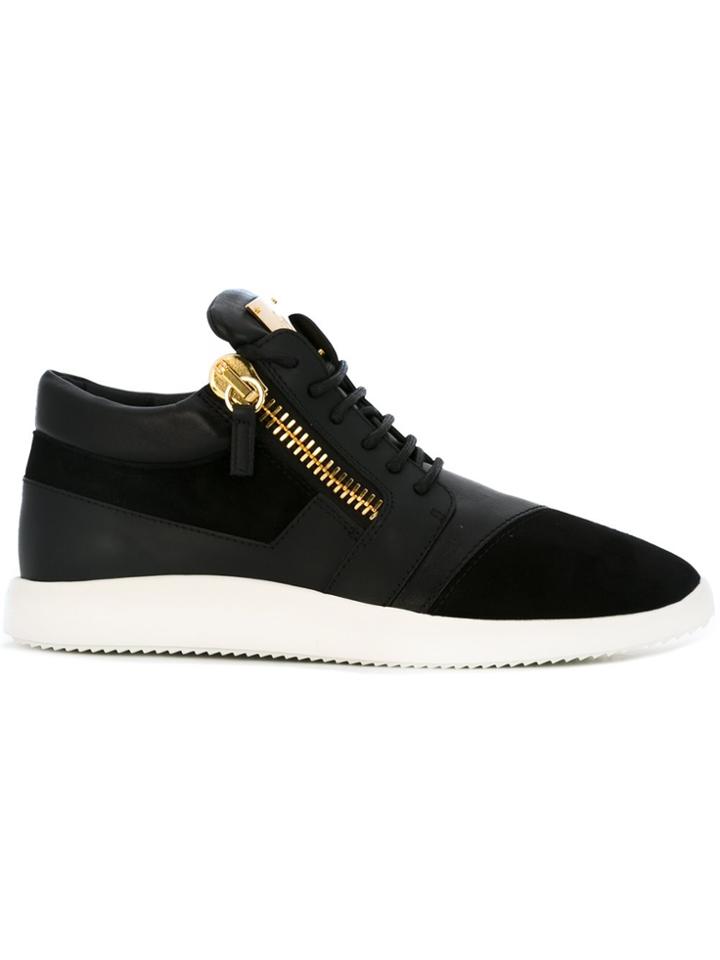 Giuseppe Zanotti Design 'runner' Mid-top Sneakers - Black