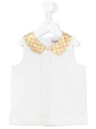 Hucklebones London - Contrast Collar Shell Top - Kids - Cotton/polyester - 2 Yrs, White