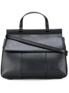 Tory Burch Top Handle Tote Bag, Women's, Black, Calf Leather