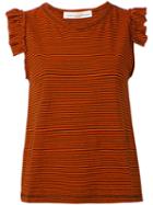 Golden Goose Deluxe Brand - Ruffle Top - Women - Cotton/spandex/elastane - S, Women's, Red, Cotton/spandex/elastane