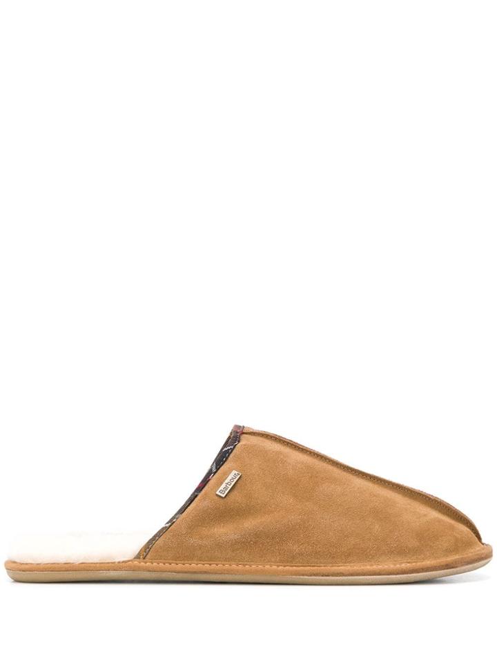 Barbour Round Toe Slippers - Brown