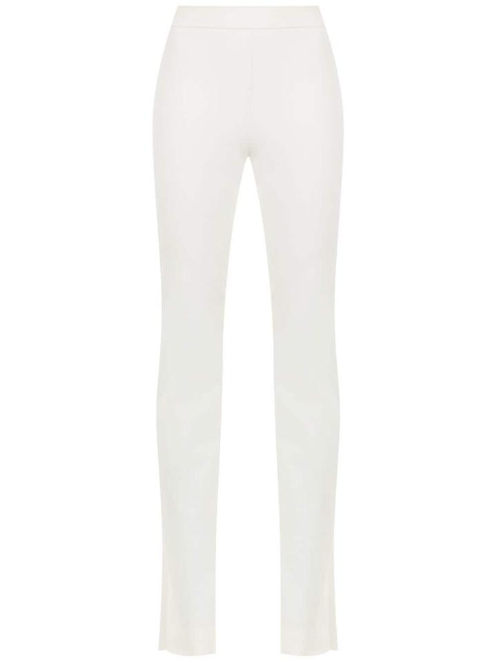 Gloria Coelho High Waist Flared Pants - White
