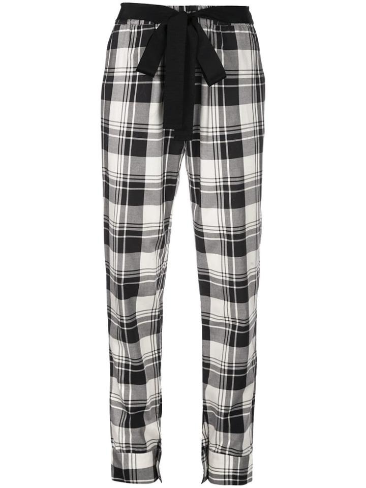 Dresshirt Plaid Pajama-style Bottoms - Black