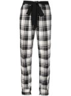 Dresshirt Plaid Pajama-style Bottoms - Black