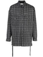 Faith Connexion Oversized Houndstooth Pattern Shirt - Blue
