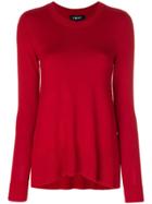 Dkny Straight-fit Knitted Top - Red