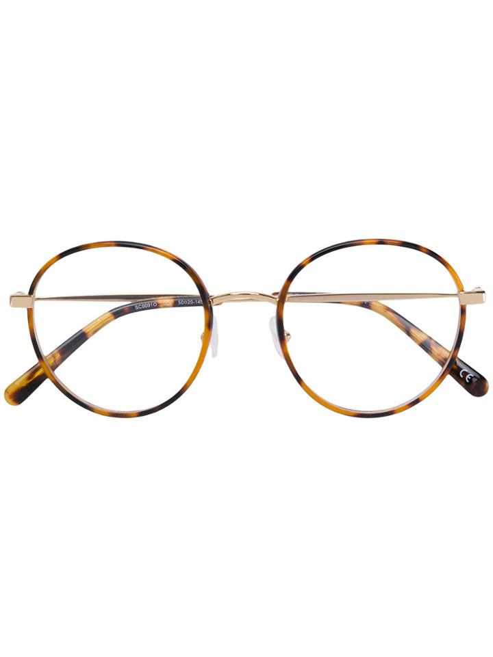 Stella Mccartney Eyewear Round Frame Glasses - Metallic