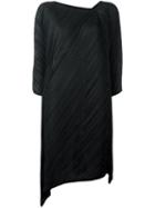 Pleats Please By Issey Miyake Asymmetric Pleated Dress, Women's, Size: 5, Black, Polyester