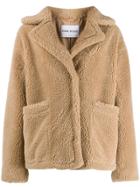 Stand Studio Oversized Shearling Jacket - Neutrals