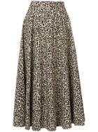 Liu Jo Leopard Print Midi Skirt - Neutrals