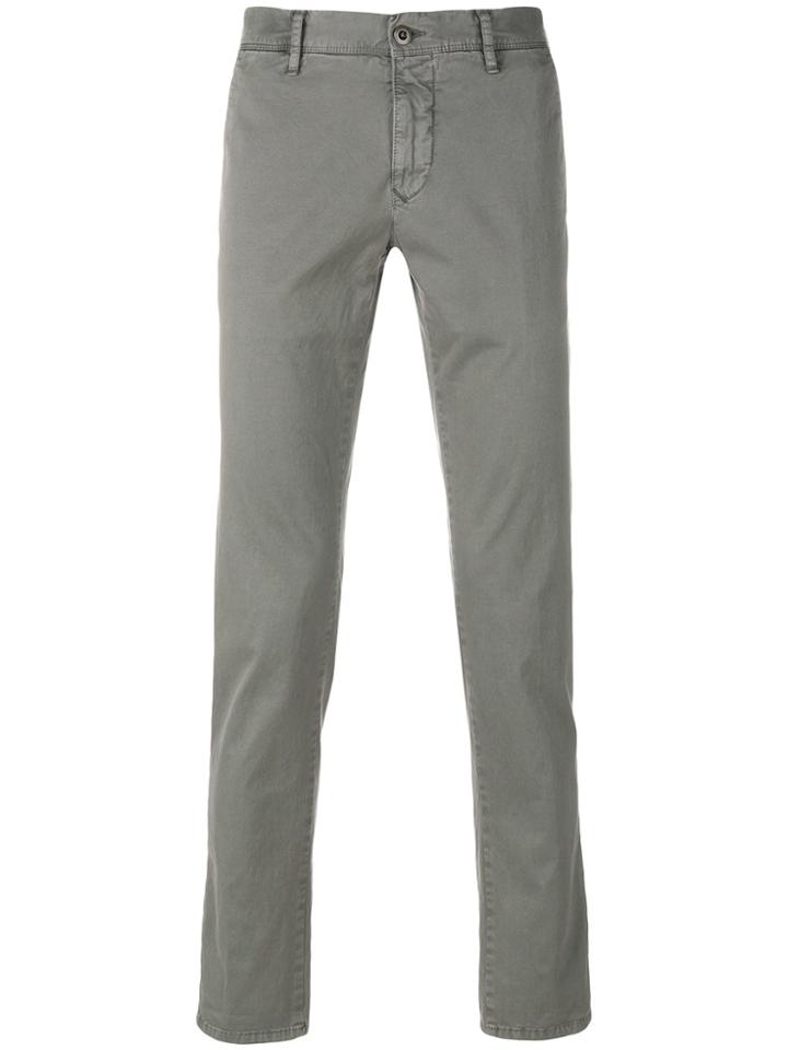Incotex Classic Straight Leg Trousers - Grey