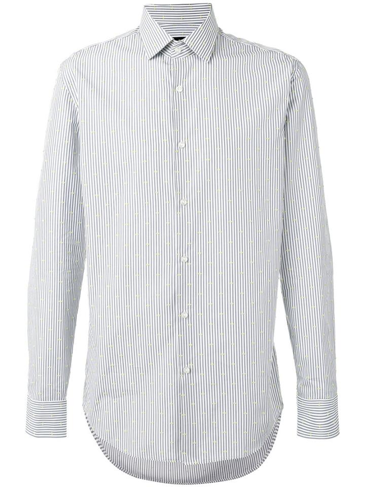 Boss Hugo Boss Striped Fleck Detail Shirt, Men's, Size: 40, Grey, Cotton