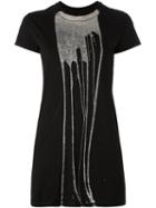 Rick Owens Drkshdw 'bleach Vomit' T-shirt, Women's, Size: Medium, Black, Cotton