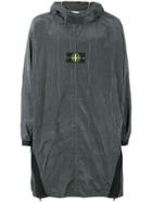 Stone Island Logo Patch Poncho - Grey