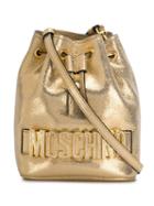 Moschino Laminated Bucket Bag - Gold