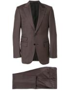 Ermenegildo Zegna Woven Single Breasted Suit - Brown