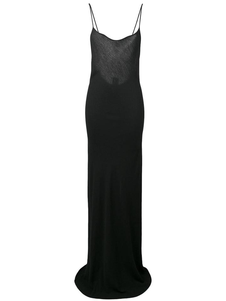 Ann Demeulemeester Long Slip Dress - Black