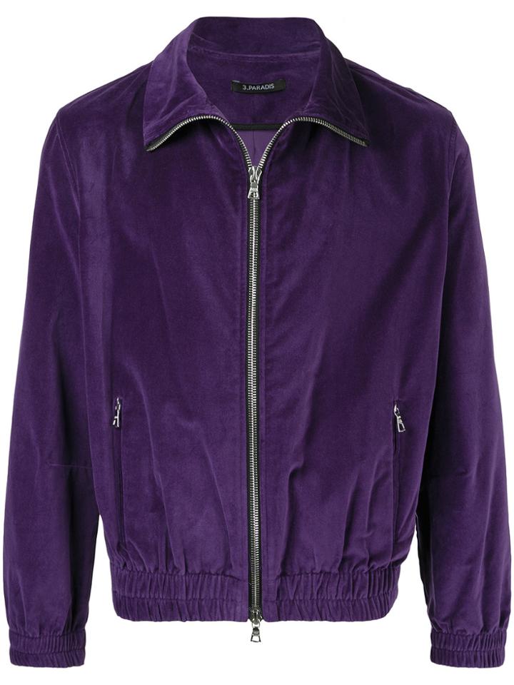 3.paradis Paradis Baseball Jacket - Pink & Purple