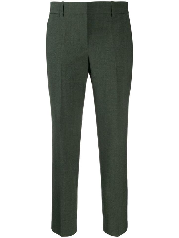 Theory Slim Fit Crop Trousers - Green