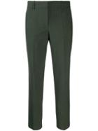 Theory Slim Fit Crop Trousers - Green