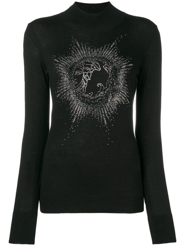 Versace Collection Medusa Stud Sweater - Black