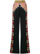 Etro Printed Flared Trousers - Black