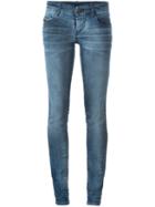 Diesel Stonewashed Skinny Jeans, Women's, Size: 31, Blue, Cotton/polyester/spandex/elastane