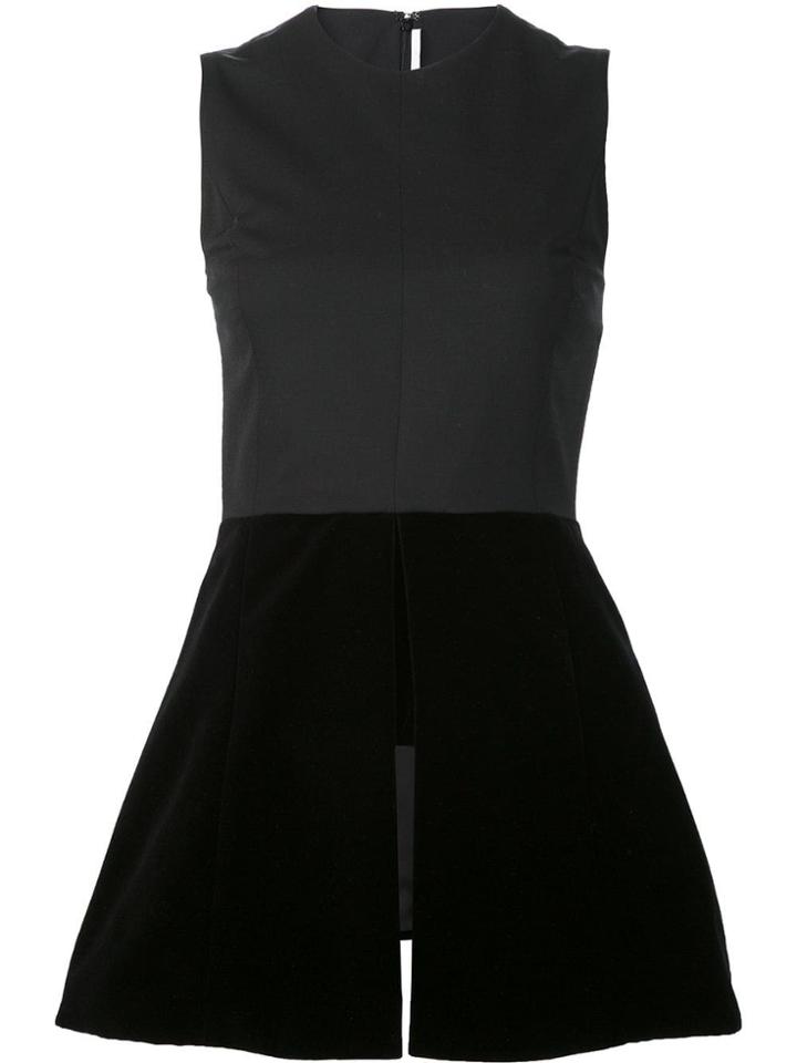 Rosetta Getty Sleeveless Peplum Tank - Black