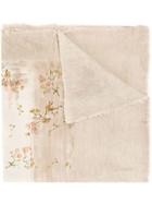 Avant Toi Floral Print Scarf - Brown