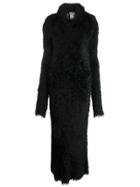 Yohji Yamamoto Vintage Faux Fur Maxi Dress - Black