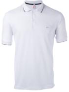 Sun 68 Contrast Trim Polo Shirt, Men's, Size: M, White, Cotton/spandex/elastane