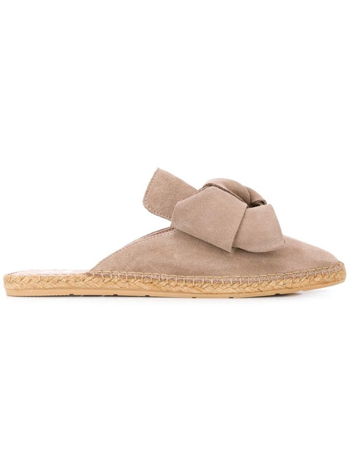 Manebi Bow Flat Espadrilles - Neutrals