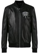 Philipp Plein - Skull Bomber Jacket - Men - Lamb Skin/acetate - Xl, Black, Lamb Skin/acetate