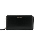 Emporio Armani Zip-around Logo Wallet - Black