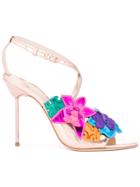 Sophia Webster Floral Metallic Sandals - Multicolour