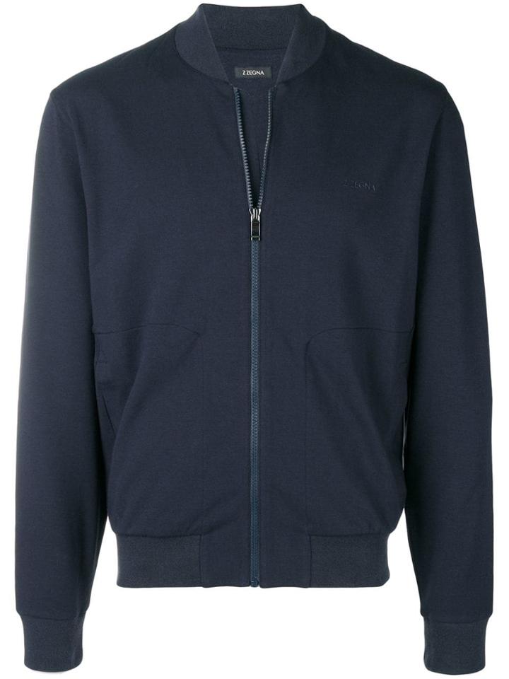 Z Zegna Zipped Sweater - Blue