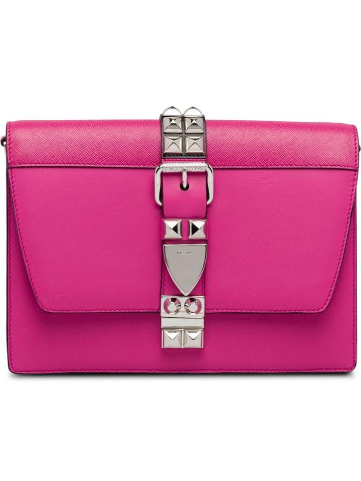 Prada Prada Elektra Calf Leather Bag - Pink