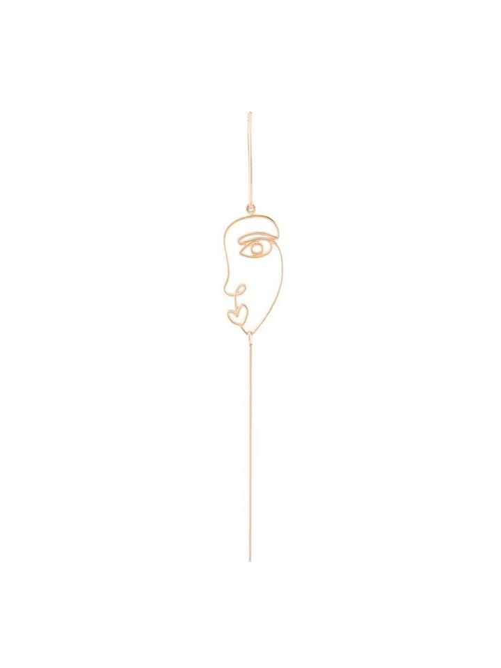 Sarah & Sebastian 'long Face' Earring, Women's, Metallic