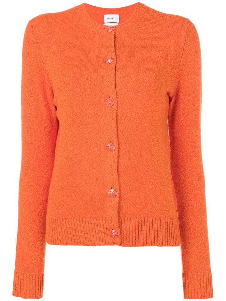 Barrie Crew Neck Cardigan - Orange