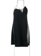 Paco Rabanne Chainmail Panel Spaghetti Strap Dress, Women's, Size: 38, Blue, Metal/polyester