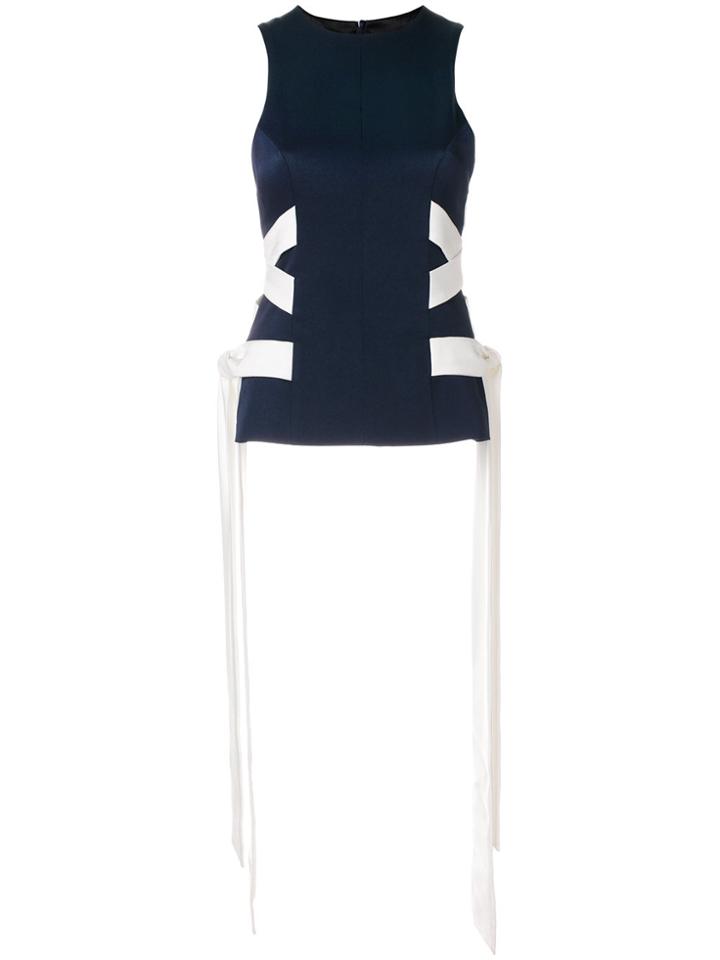 Galvan Lade-up Laterals Blouse - Blue