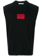 Givenchy Distressed Logo Patch Tank Top - Black