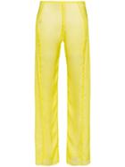 Supriya Lele Wide Leg Silk Chiffon Trousers - Yellow & Orange